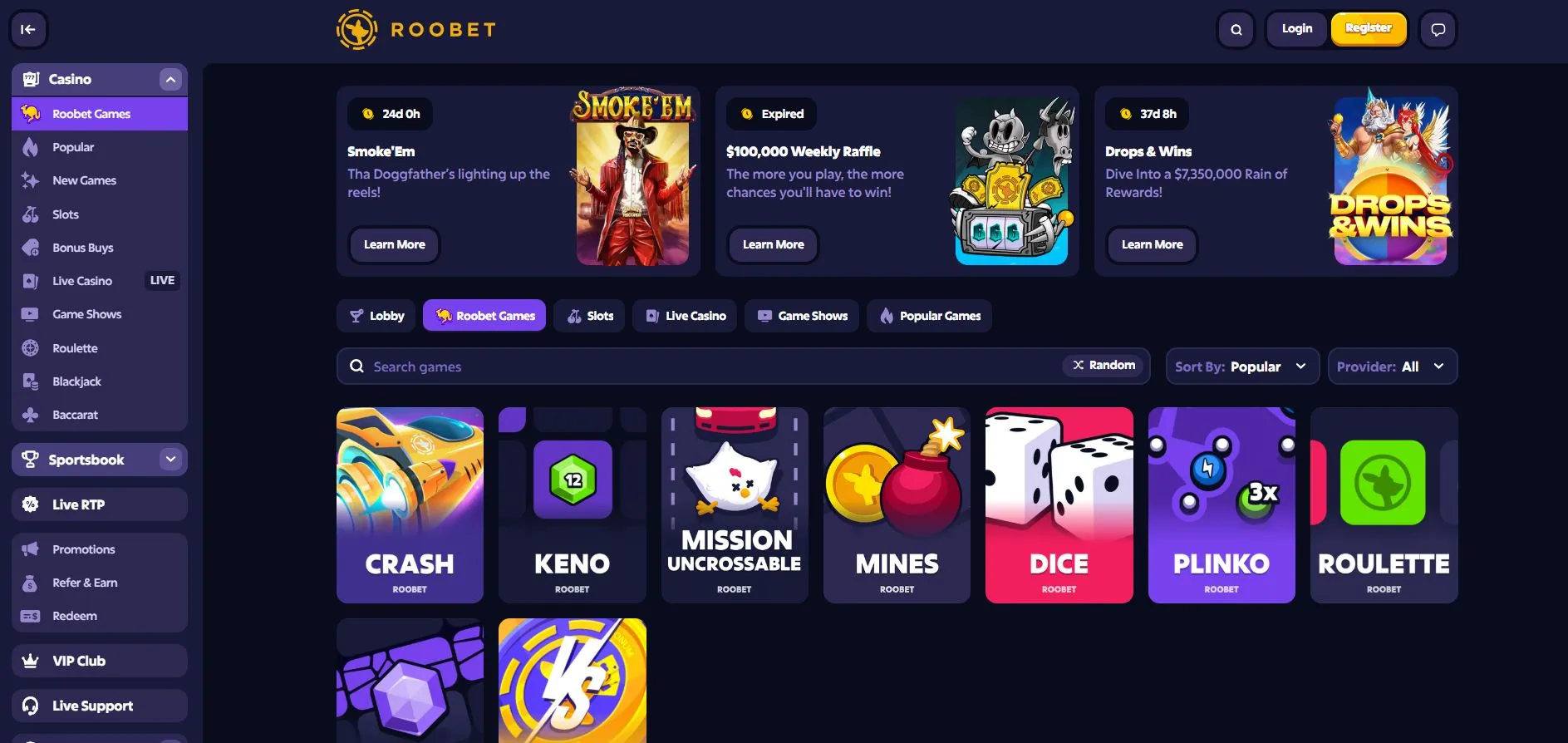 Opprette konto på Roobet Opprette konto på Roobet